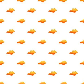Seamless pattern featuring dripping orange honey puddles Illustrazione stock