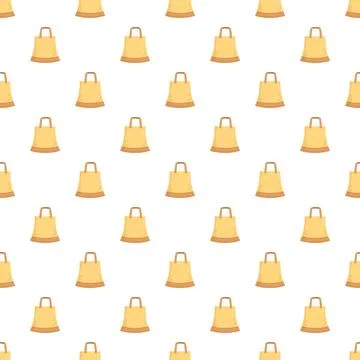 Seamless pattern featuring eco friendly shopping tote bags Stockillustratie