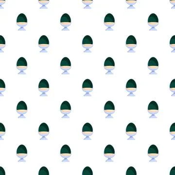 Seamless pattern featuring egg chairs design Stock Illustration