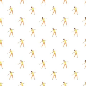 Seamless pattern featuring a female athlete preparing to throw a javelin 库存插图