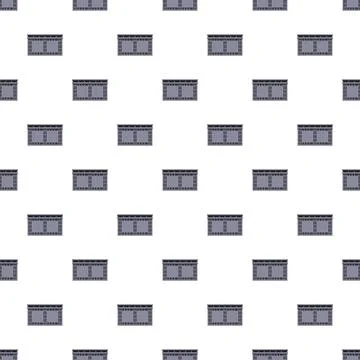 Seamless pattern featuring film negative strips on white 스톡 일러스트