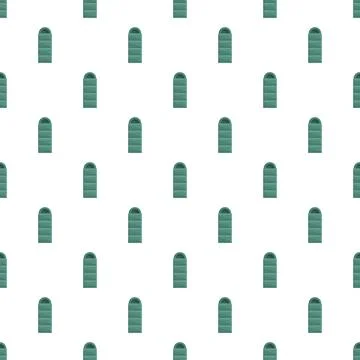 Seamless pattern featuring flat camping sleeping bags Stockillustratie