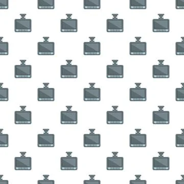 Seamless pattern featuring flat dash cam icons Stock Illustration