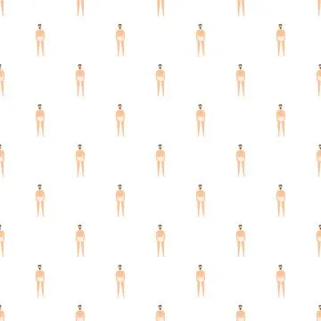 Seamless pattern featuring flat illustration of men in underwear Stockillustratie