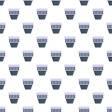 Seamless pattern featuring flat style urban drainage grates Stock Illustration