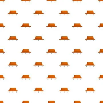 Seamless pattern featuring flat wooden park benches Illustrazione stock