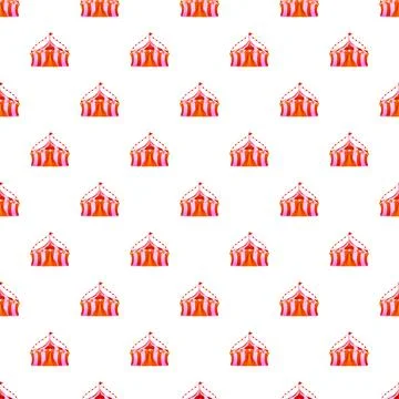 Seamless pattern featuring a fun colorful circus tent Stock Illustration