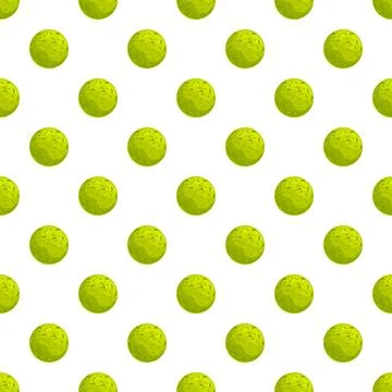 Seamless pattern featuring green abstract textured spheres Illustrazione stock