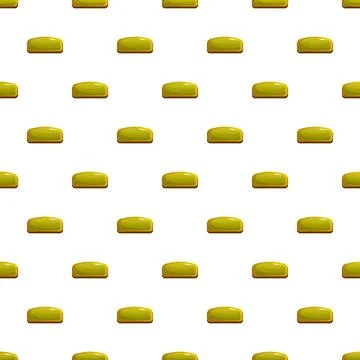 Seamless pattern featuring green cartoon game interface button 库存插图