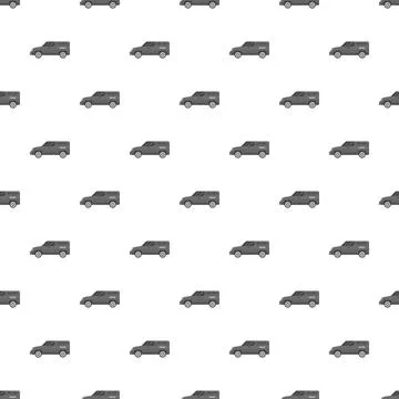 Seamless pattern featuring grey police suvs Stock Illustration