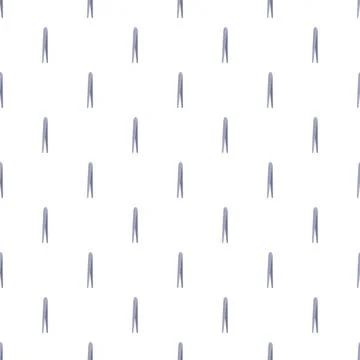 Seamless pattern featuring grooming tweezers on white background Stock Illustration