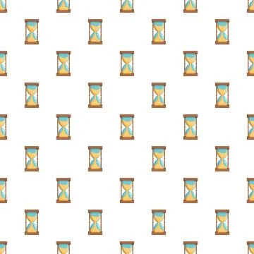 Seamless pattern featuring hourglasses representing time and deadlines 스톡 일러스트