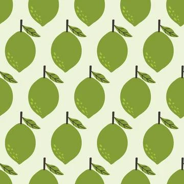Seamless pattern featuring lime on green background. Perfect for summer des.. Stock Illustration