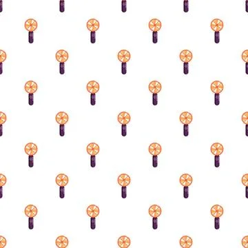 Seamless pattern featuring a lollipop candy on a stick Stock Illustration