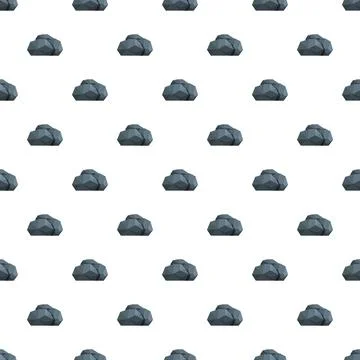 Seamless pattern featuring low poly rocks design Stock Illustration