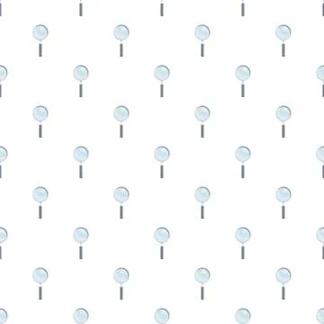 Seamless pattern featuring magnifying glasses on white background Stock Illustration