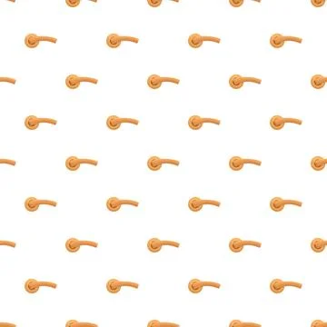 Seamless pattern featuring metal door handles on white background Illustration