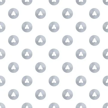 Seamless pattern featuring metal security screw heads Illustrazione stock