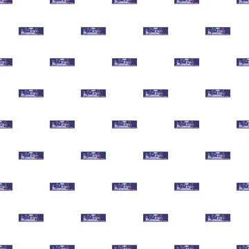 Seamless pattern featuring a minimalist room interior illustration Stock Illustration