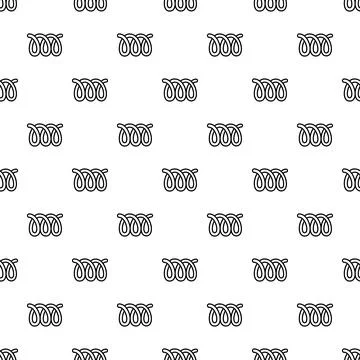 Seamless pattern featuring minimalist swirling line art design Stock Illustration