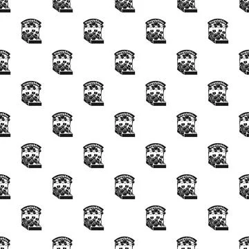 Seamless pattern featuring a minimalist vegetable stall icon Stock Illustration