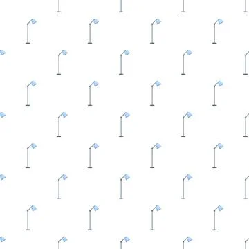 Seamless pattern featuring modern adjustable floor lamps Illustrazione stock