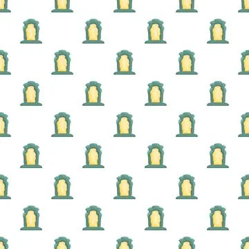 Seamless pattern featuring mystical magic portals background 스톡 일러스트