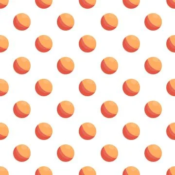 Seamless pattern featuring orange and red spheres repeating Stock Illustration