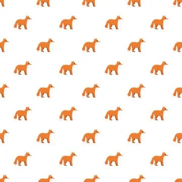 Seamless pattern featuring orange cartoon foxes 스톡 일러스트