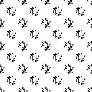 Seamless pattern featuring outline multi tool design 스톡 일러스트