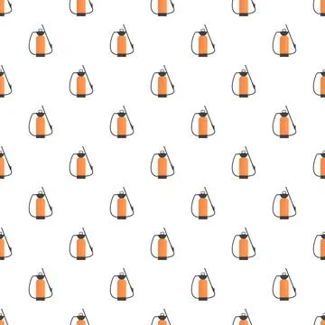 Seamless pattern featuring pesticide pump sprayer tools Stock Illustration