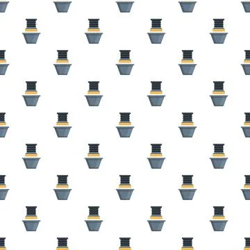 Seamless pattern featuring pistons inside generic engine cylinders Stock Illustration