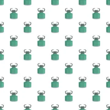 Seamless pattern featuring portable camping gas burners Stock Illustration