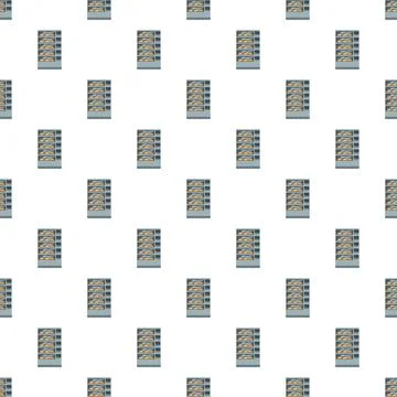 Seamless pattern featuring professional bakery ovens baking bread Illustrazione stock