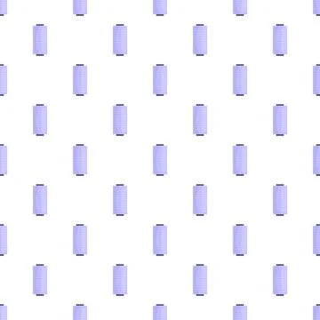 Seamless pattern featuring purple thread spools for crafts イラスト素材