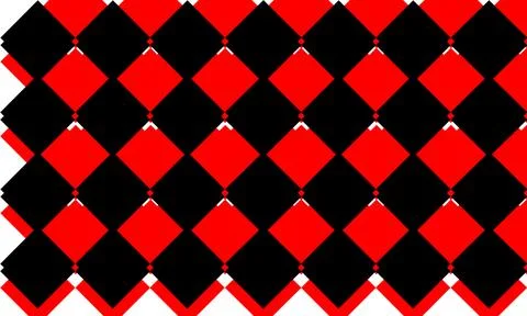 A seamless pattern featuring red and black diamond shapes arranged in a Stock Illustration