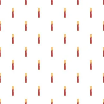 Seamless pattern featuring red cosmetic lip gloss tubes Stock Illustration