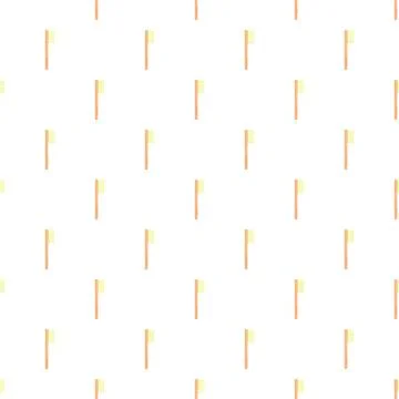 Seamless pattern featuring repeated bamboo toothbrushes for hygiene Stock Illustration
