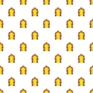 Seamless pattern featuring repeating abstract portal arch Illustrazione stock