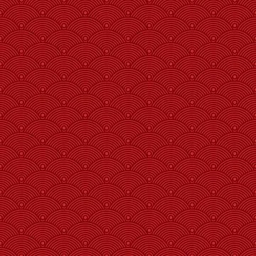 A seamless pattern featuring reptile skin or fish scales in vibrant red hue.. Stock Illustration