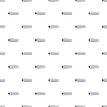 Seamless pattern featuring rolls of stretch film plastic wrap Stock Illustration