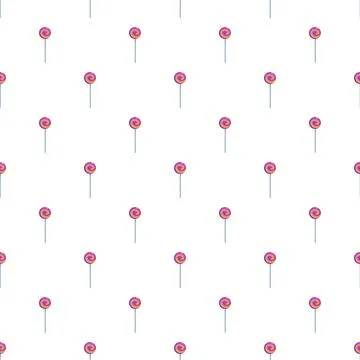 Seamless pattern featuring rows of sweet spiral lollipops Stock Illustration