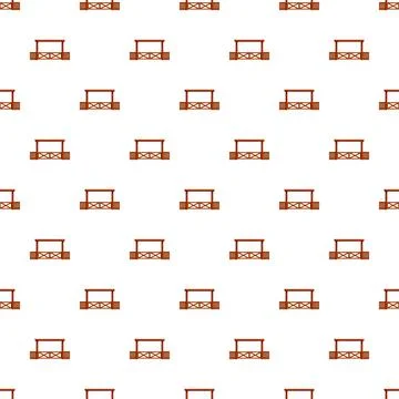 Seamless pattern featuring a rustic wooden balcony railing 스톡 일러스트