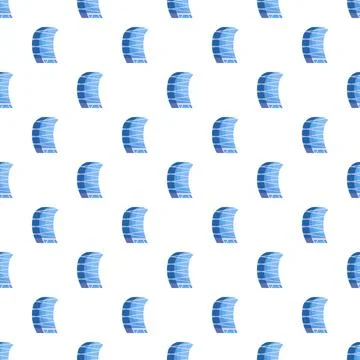 Seamless pattern featuring a sail shaped building Stock Illustration