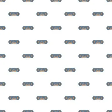 Seamless pattern featuring a set of classic video game joysticks Stock Illustration