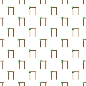 Seamless pattern featuring a simple wooden arch Illustrazione stock