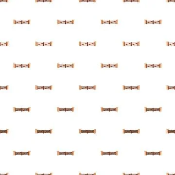 Seamless pattern featuring a simple wooden fence design 库存插图