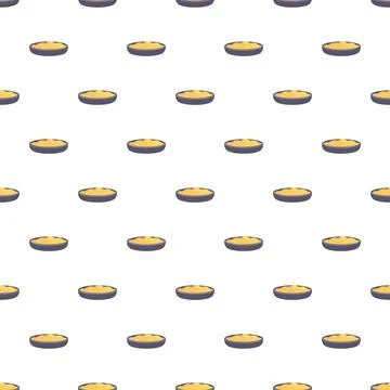 Seamless pattern featuring small bowls of wasabi Stock Illustration