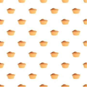 Seamless pattern featuring spice bowls for cooking theme Stock Illustration