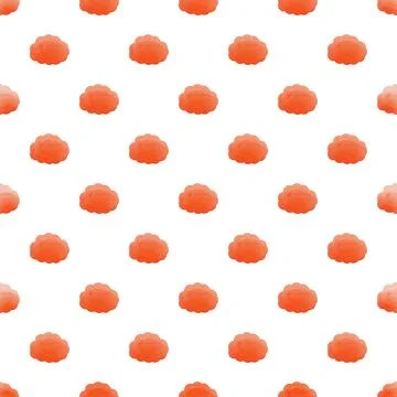 Seamless pattern featuring stylized orange pickled ginger slices Stock Illustration